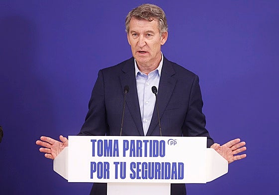El presidente del PP Alberto Núñez Feijóo.