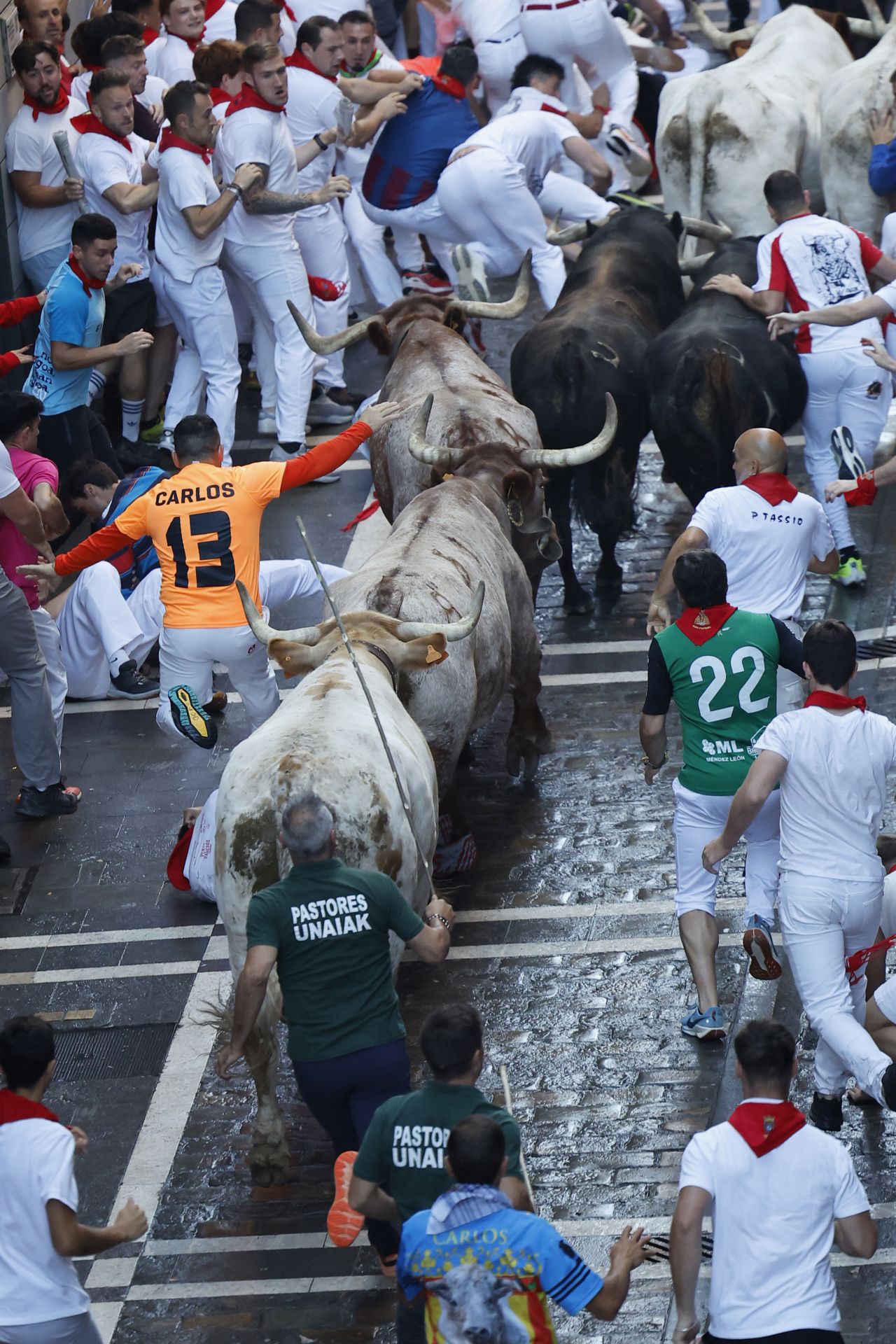 FOTOS | Séptimo encierro de San Fermín 2025