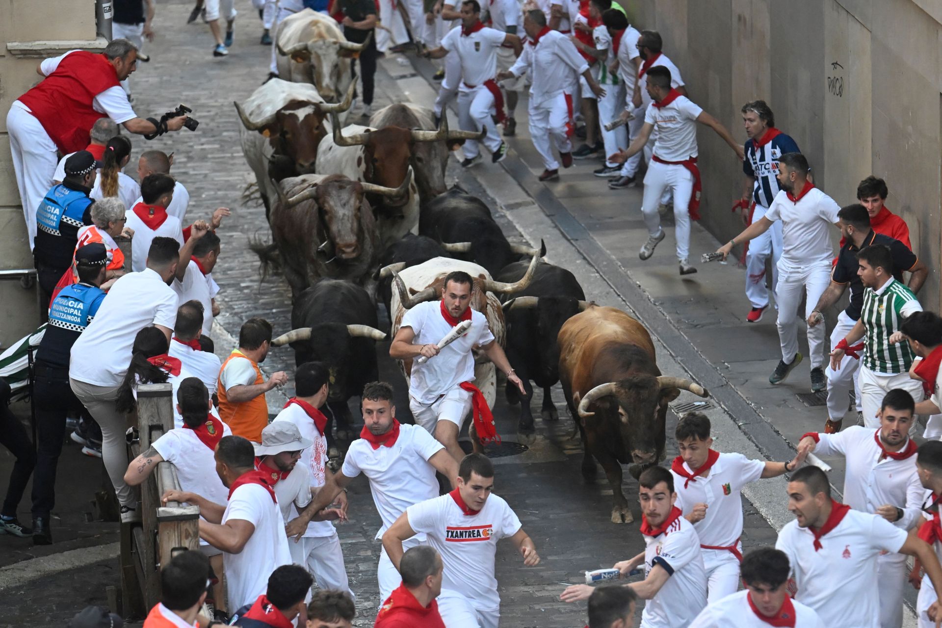 FOTOS | Séptimo encierro de San Fermín 2025