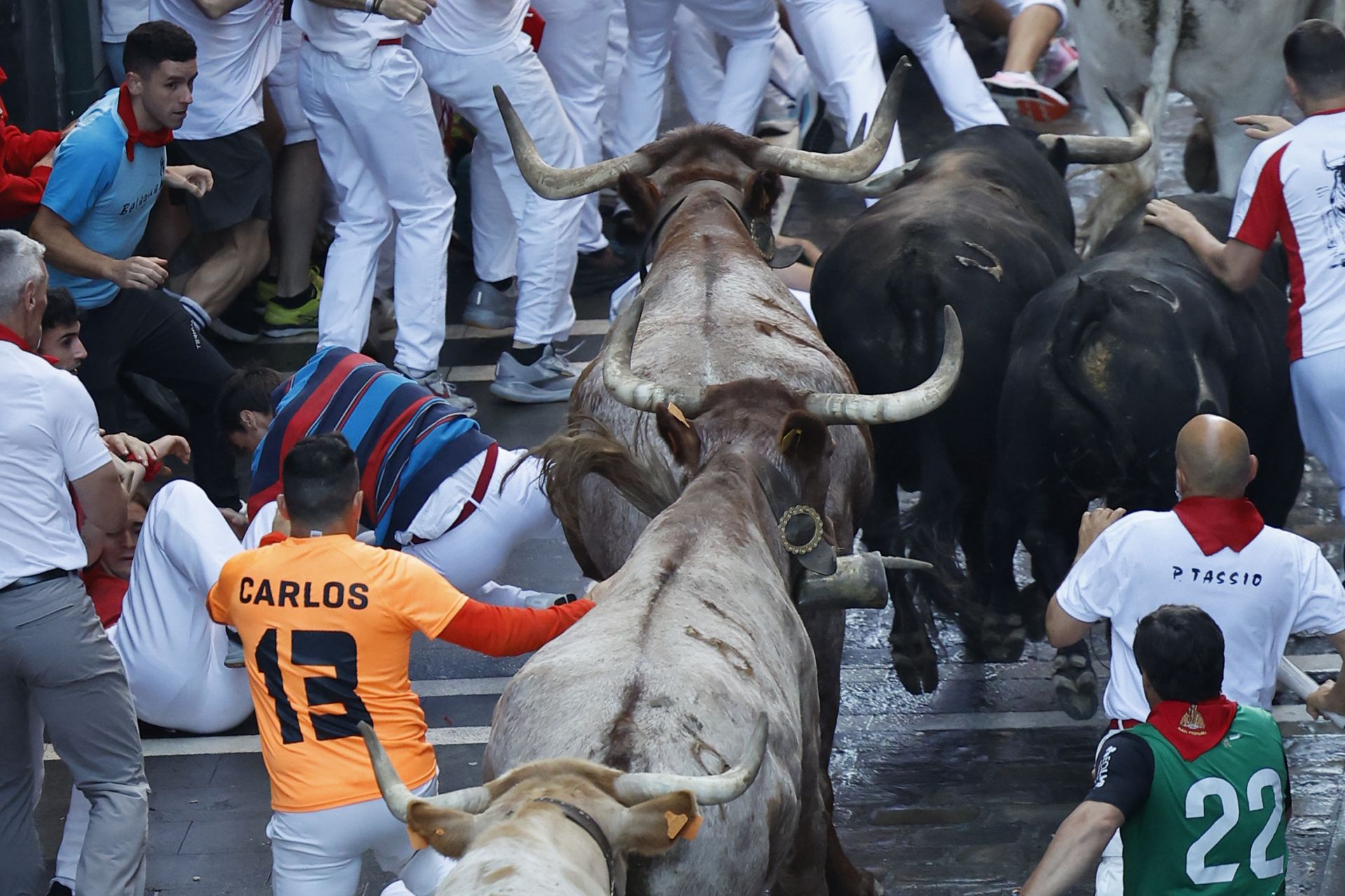 FOTOS | Séptimo encierro de San Fermín 2025