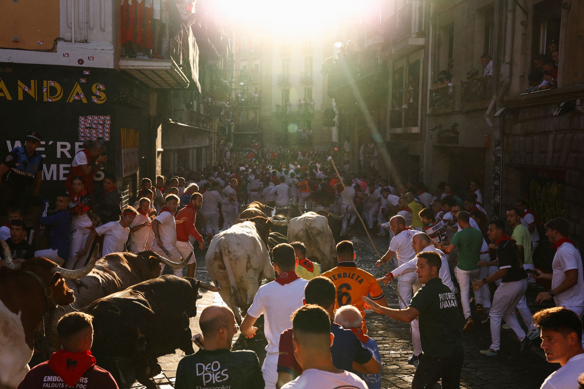 FOTOS | Séptimo encierro de San Fermín 2025