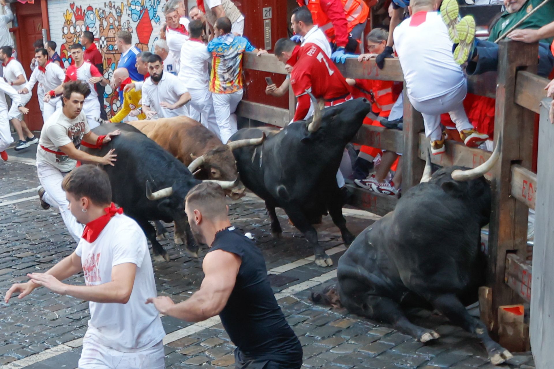 FOTOS | Séptimo encierro de San Fermín 2025