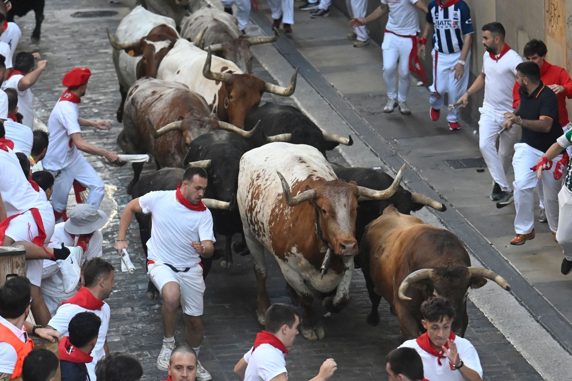 FOTOS | Séptimo encierro de San Fermín 2025