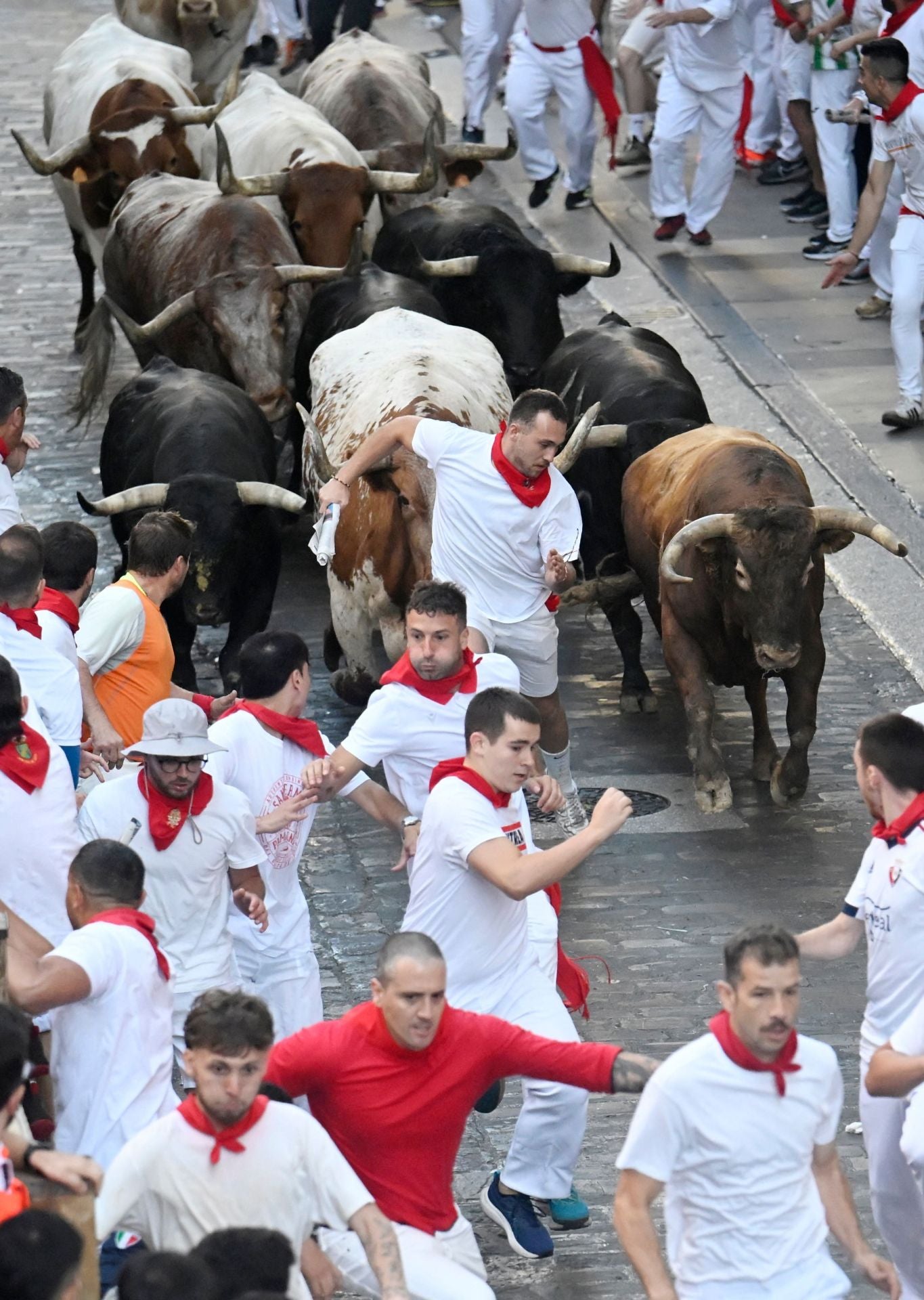 FOTOS | Séptimo encierro de San Fermín 2025