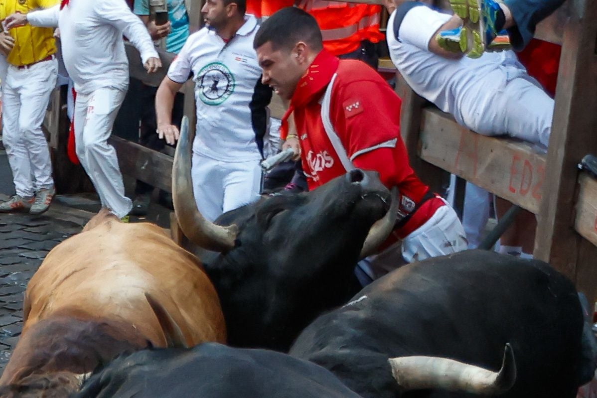 FOTOS | Séptimo encierro de San Fermín 2025