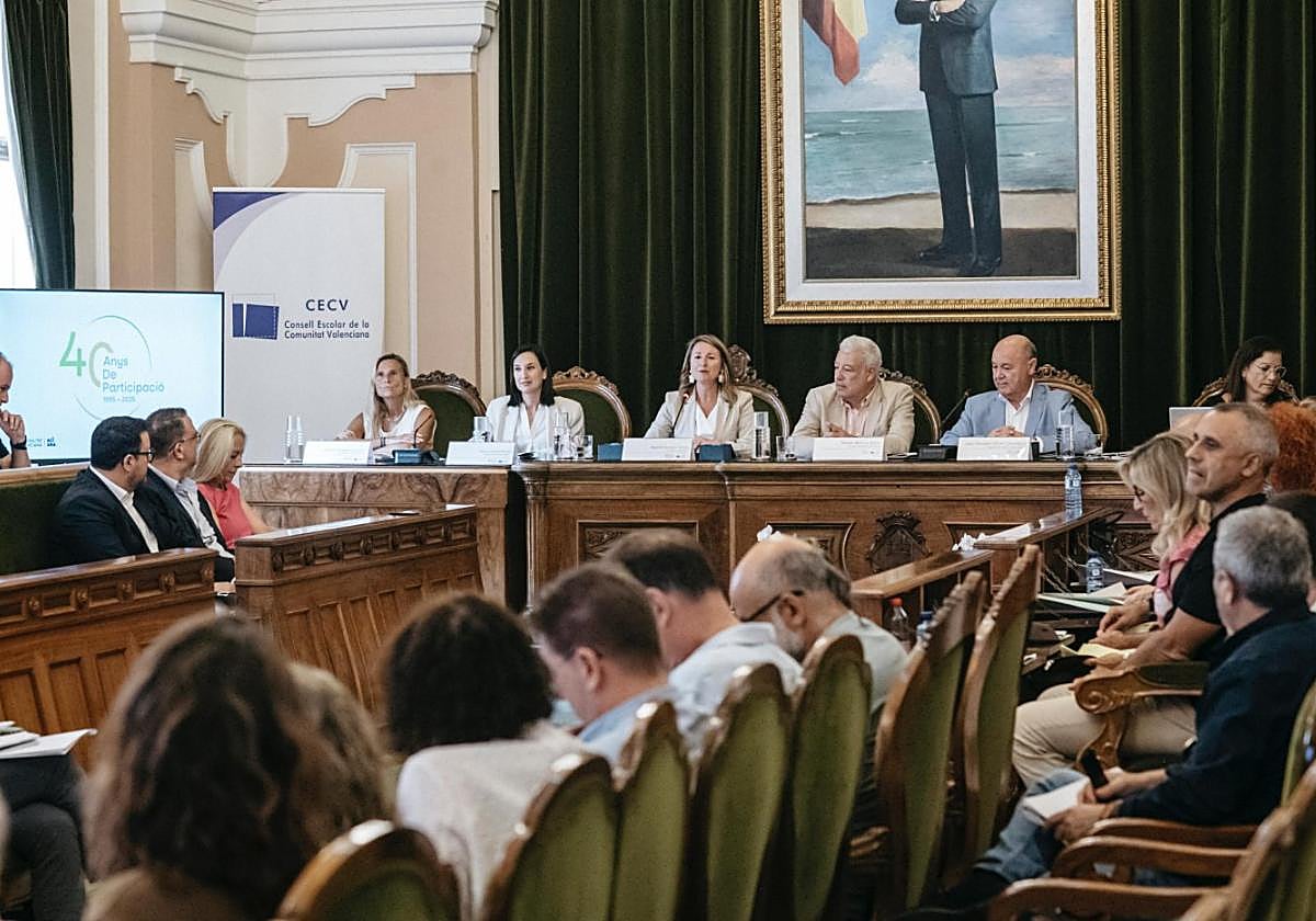 Reunión del Consell Escolar de la Comunitat Valenciana, el pasado día 8.