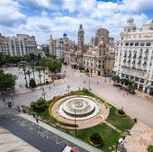 Vista de la plaza del Ayuntamiento de Valencia.