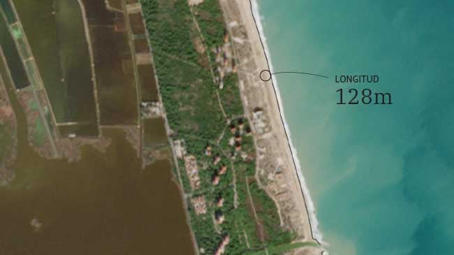 Imagen antes - Así ha perdido la playa de la Garrofera 15 metros de arena