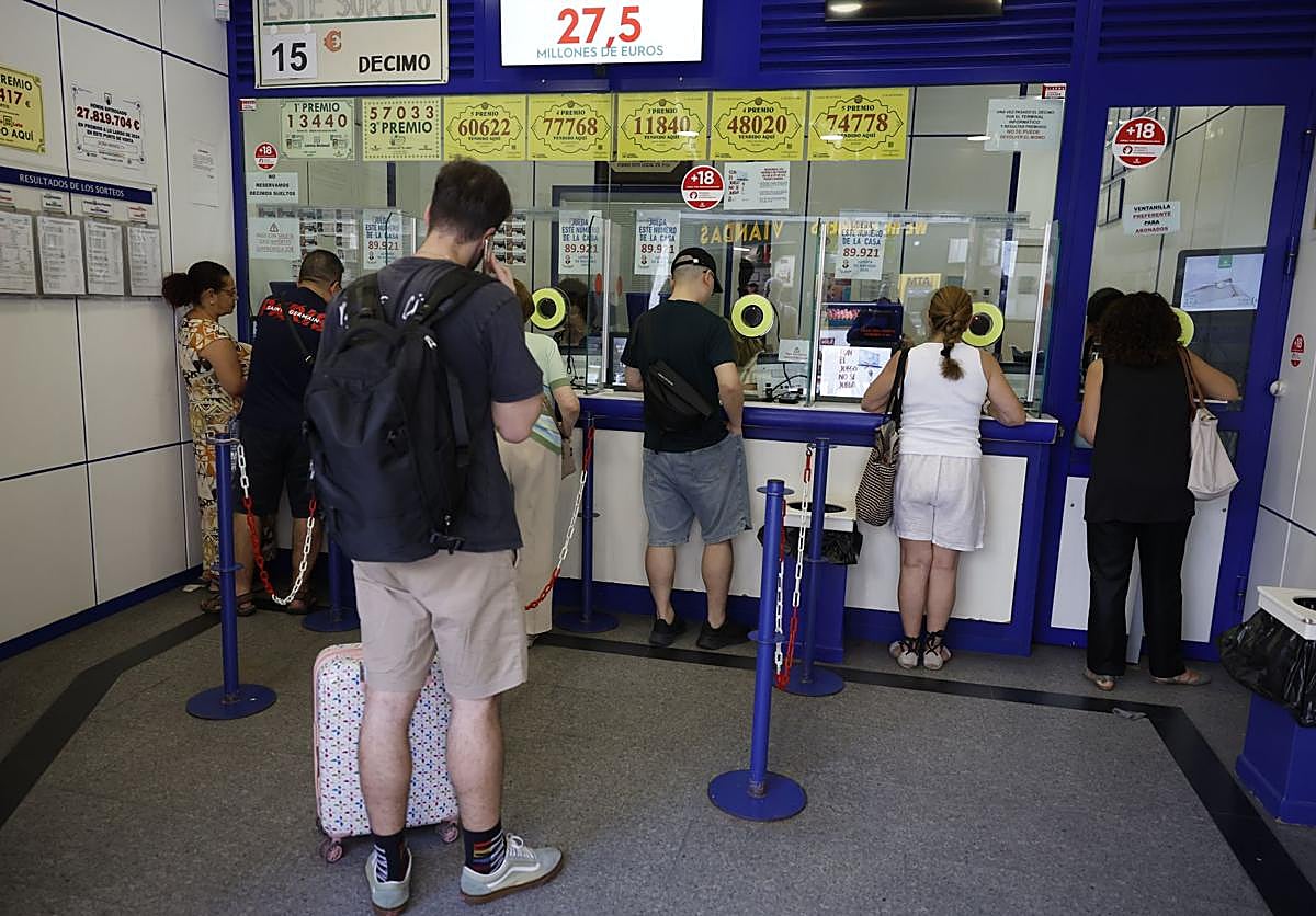 Una administración de lotería en una imagen de archivo.