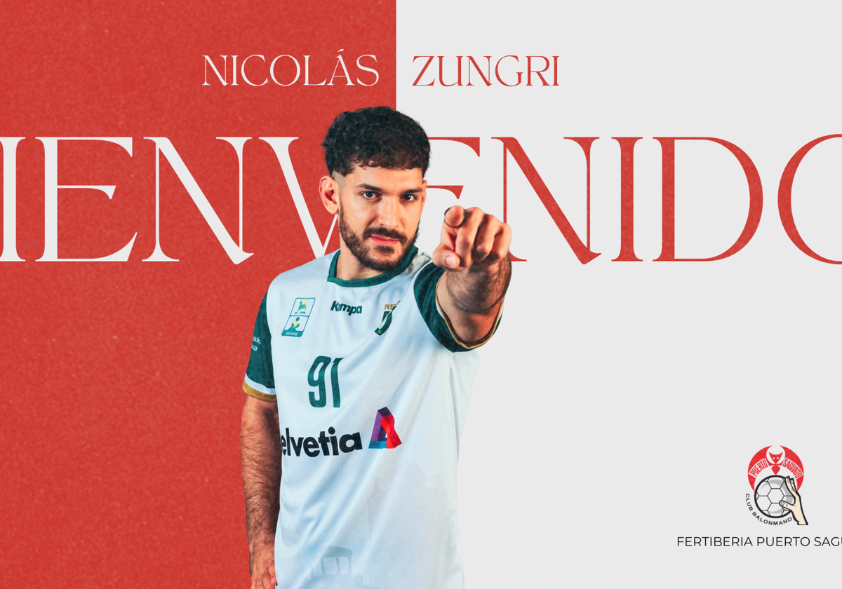 Nicolás Zungri, nuevo fichaje del Fertiberia Balonmano Puerto Sagunto.