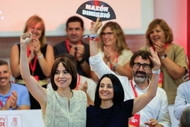 Diana Morant y Rebeca Torró, este sábado, en Valencia