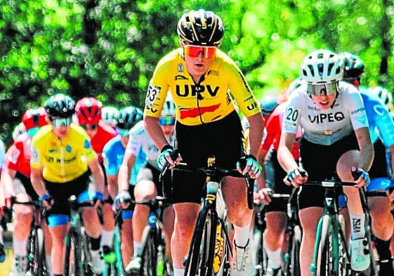 Una integrante del equipo, durante una de las pruebas.