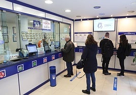 Una administración de lotería en una imagen de archivo.