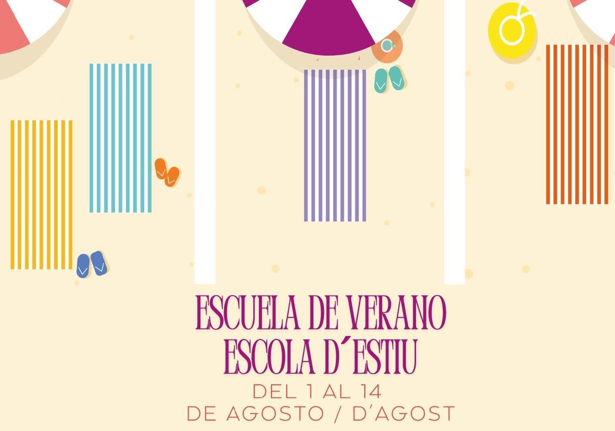 Cartel de la escuela de verano