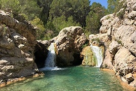 Una de las pozas del río Fraile, en Bicorp.