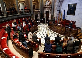 Salón de plenos del Ayuntamiento de Valencia.