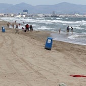 La playa de la Devesa, situada en el Parque Natural de La Albufera.