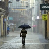 Lluvias en la provincia de Valencia, en una imagen de archivo.