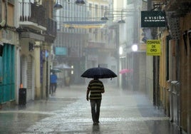 Lluvias en la provincia de Valencia, en una imagen de archivo.