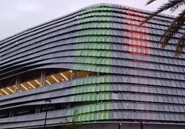 Juego de luces en la piel del Roig Arena