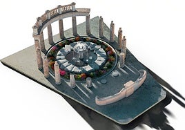 Recreación de cómo quedará el monumento basado en la Tortada de Goerlich.