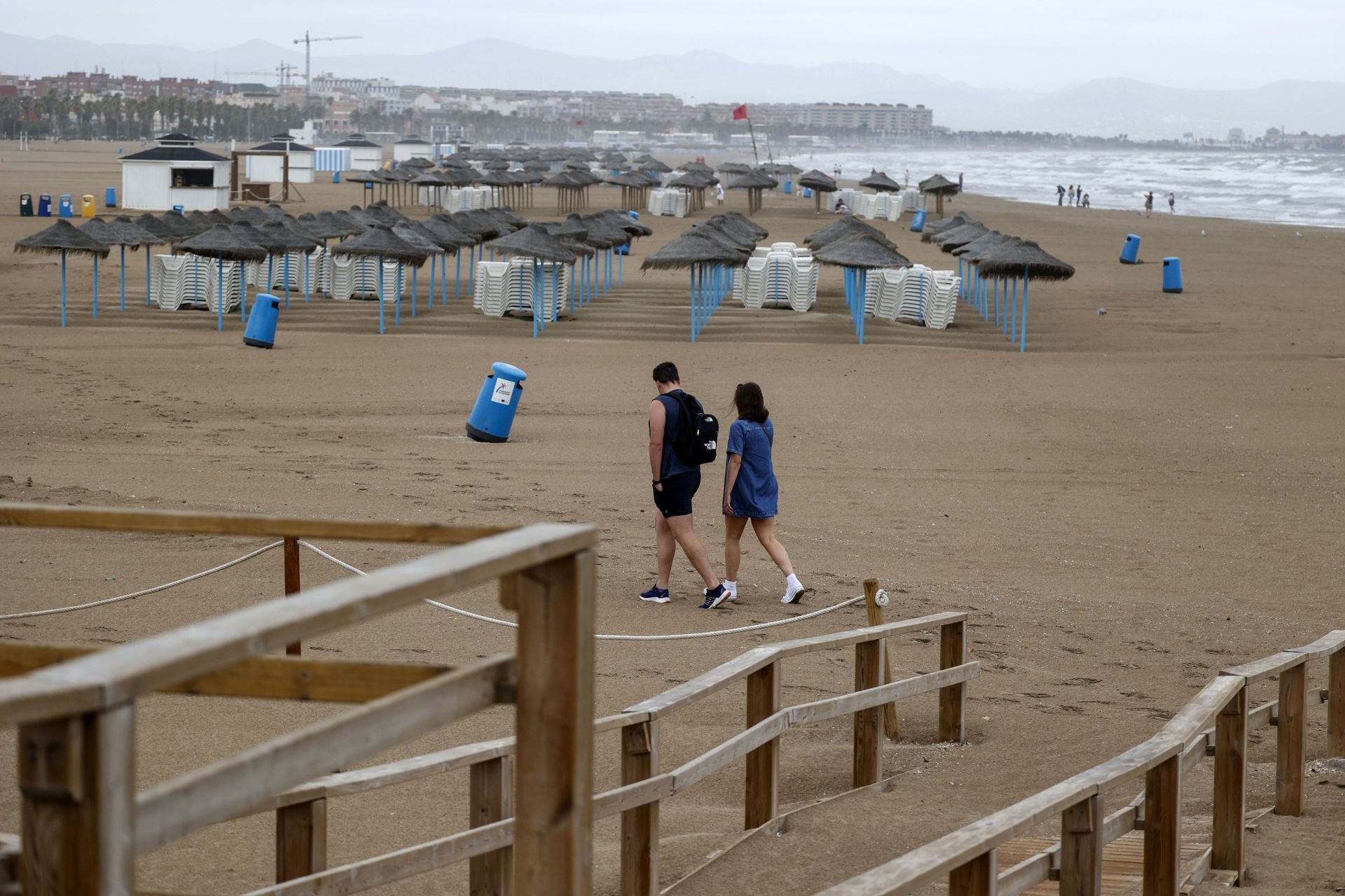 El temporal ha complicado el baño en las playas en los últimos días.