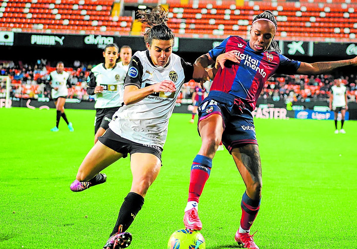 El Valencia-Levante de la última temporada en Mestalla.