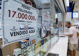 Una administración del lotería en una imagen de archivo.