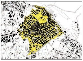 Delimitación del centro urbano según el Plan General Estructural de Dénia de 2023.