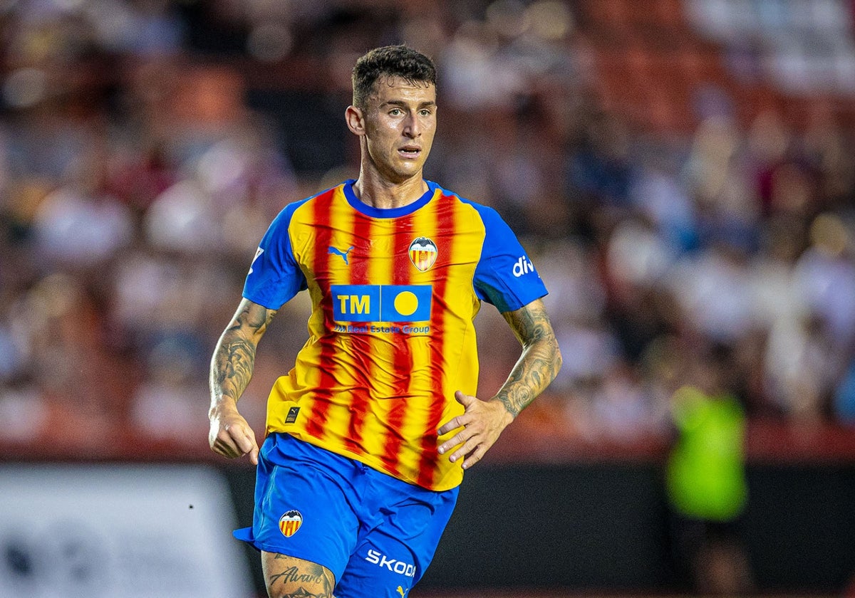 Dani Raba durante el partido ante el Olympique de Marsella.