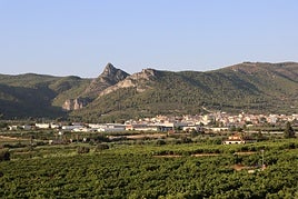 Vista del monte de l'Ombria desde La Solana.