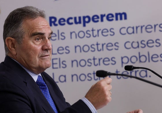 El vicepresidente Gan Pampols durante la rueda de prensa de este jueves.
