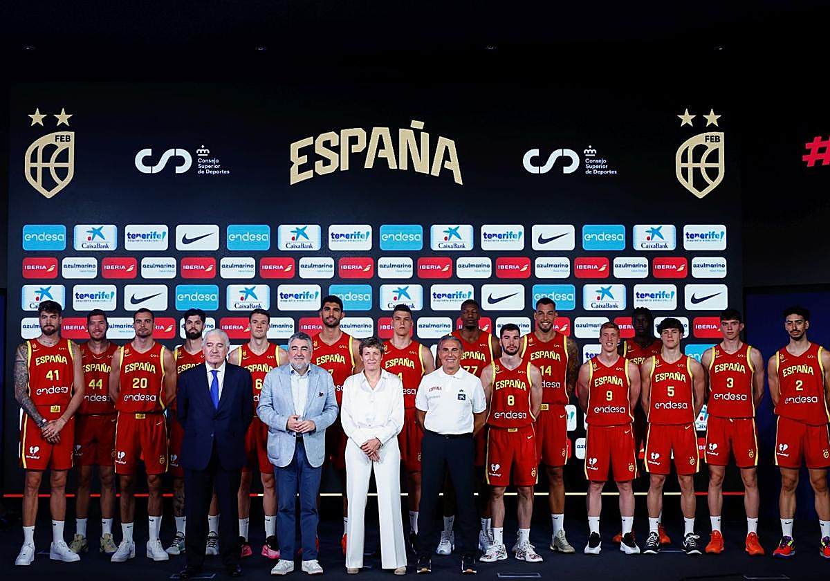 La Selección Española masculina de baloncesto del EuroBasket 2025.