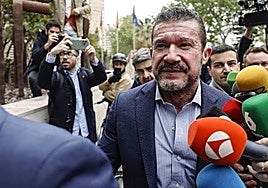 Argüeso, antes de entrar a declarar en la Ciudad de la Justicia.