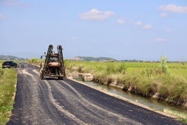 Trabajos en uno de los caminos.