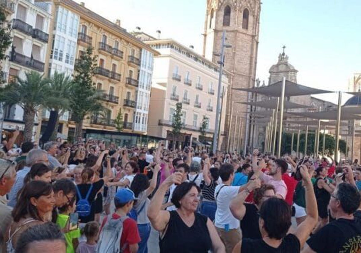 Acto celebrado el pasado verano en la plaza de la Reina.
