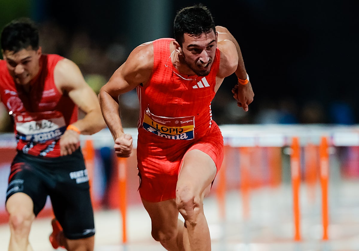 Quique Llopis, en el Campeonato de España de atletismo.