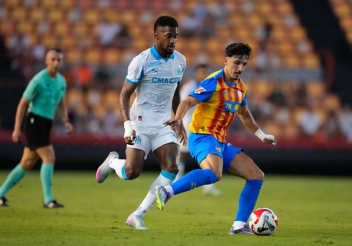 Diego López, durante el partido contra el Marsella.