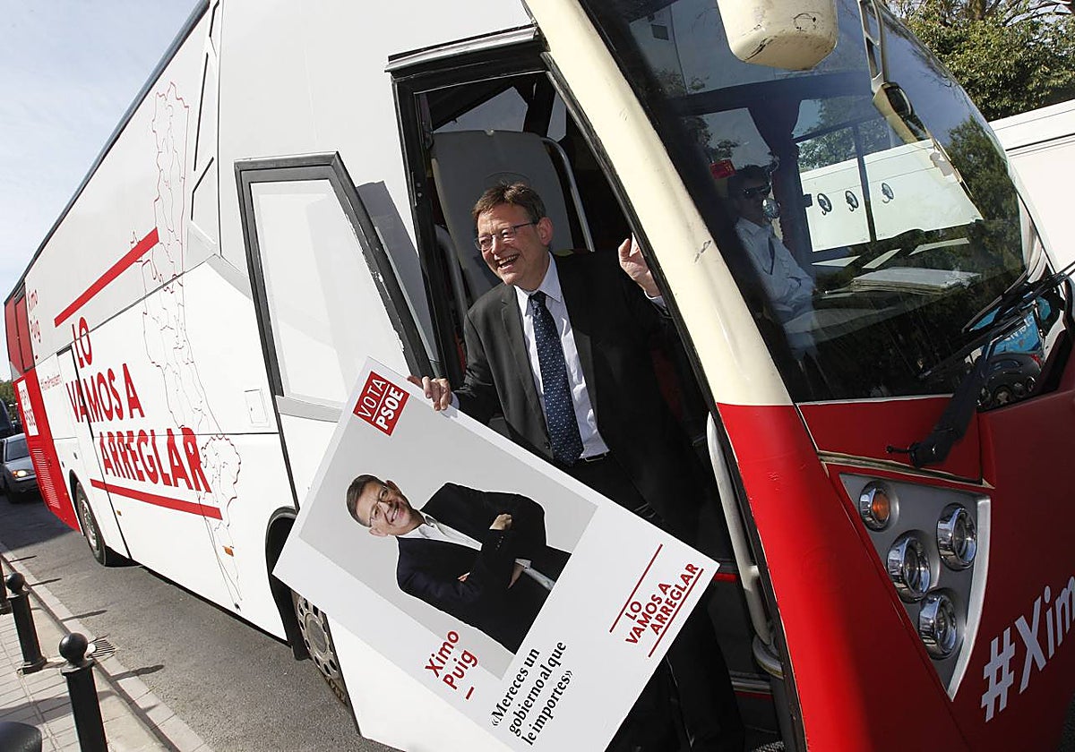 Ximo Puig, en la campaña electoral que le llevó a la Generalitat.