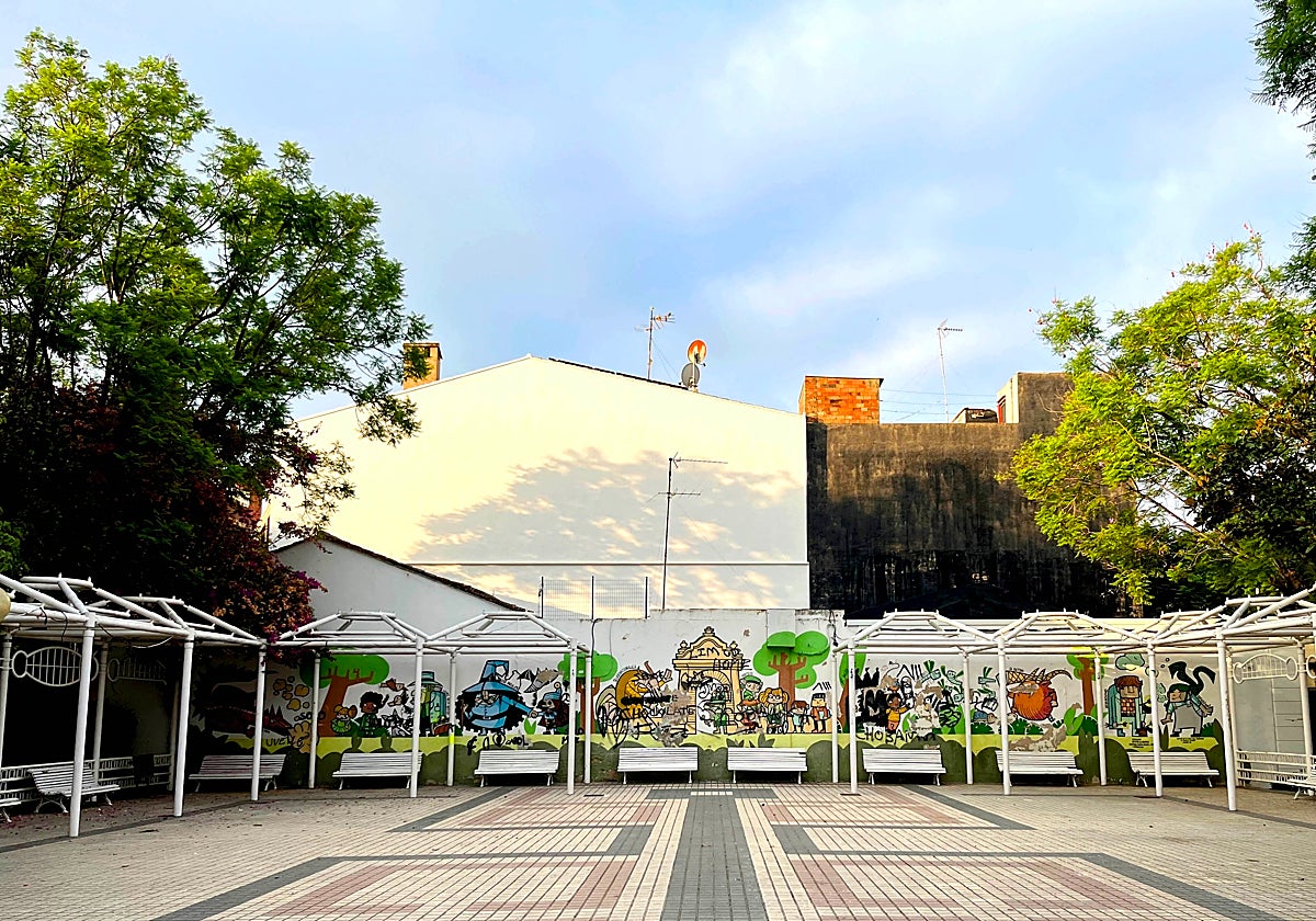 Lugar del mural homenaje.