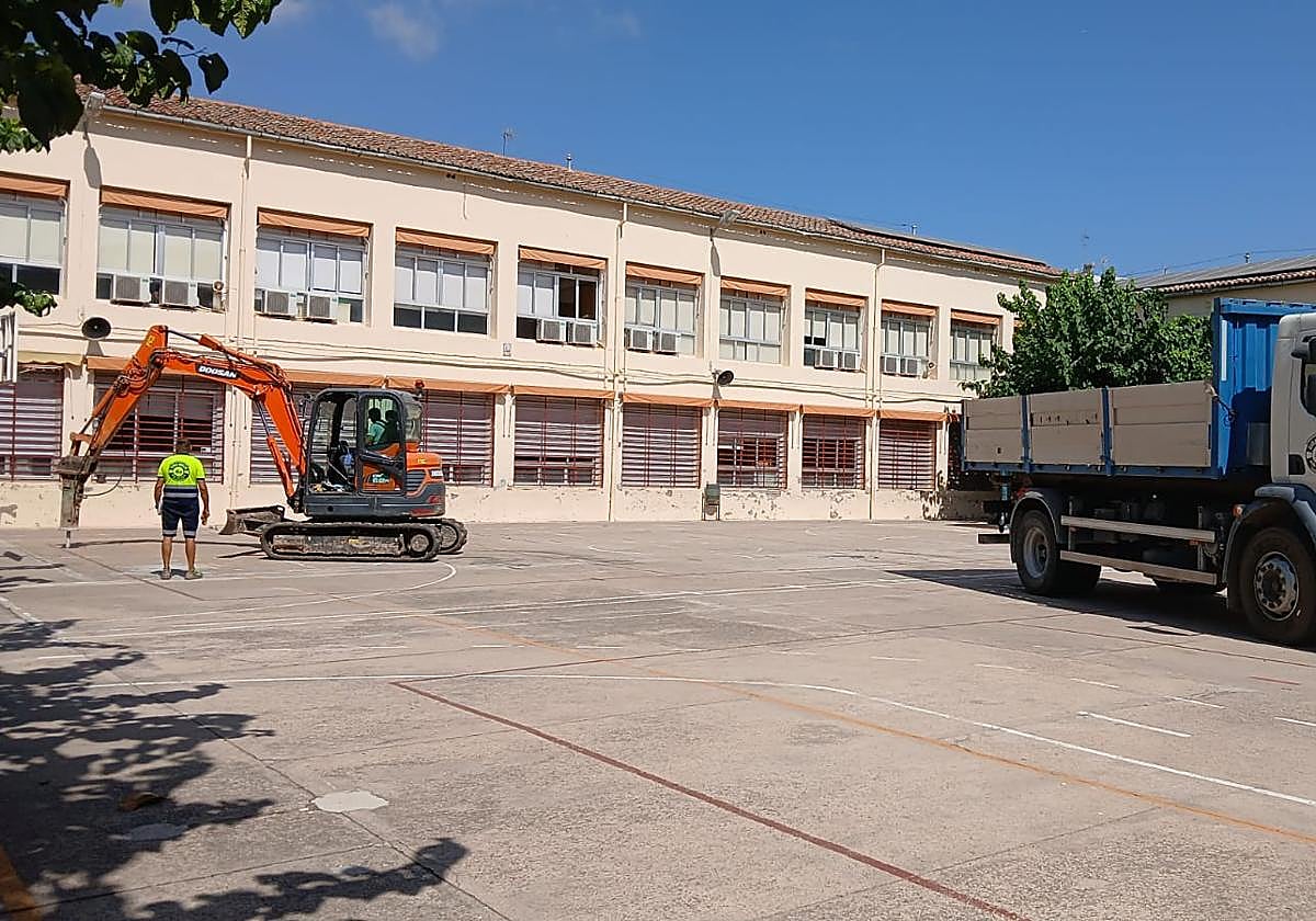 Inicio de los trabajos en el CEIP Blasco Ibáñez.