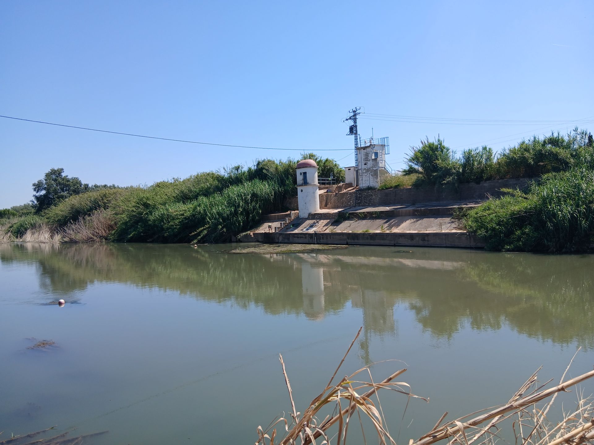 Estación de aforos de Huerto Mulet en el bajo Júcar.