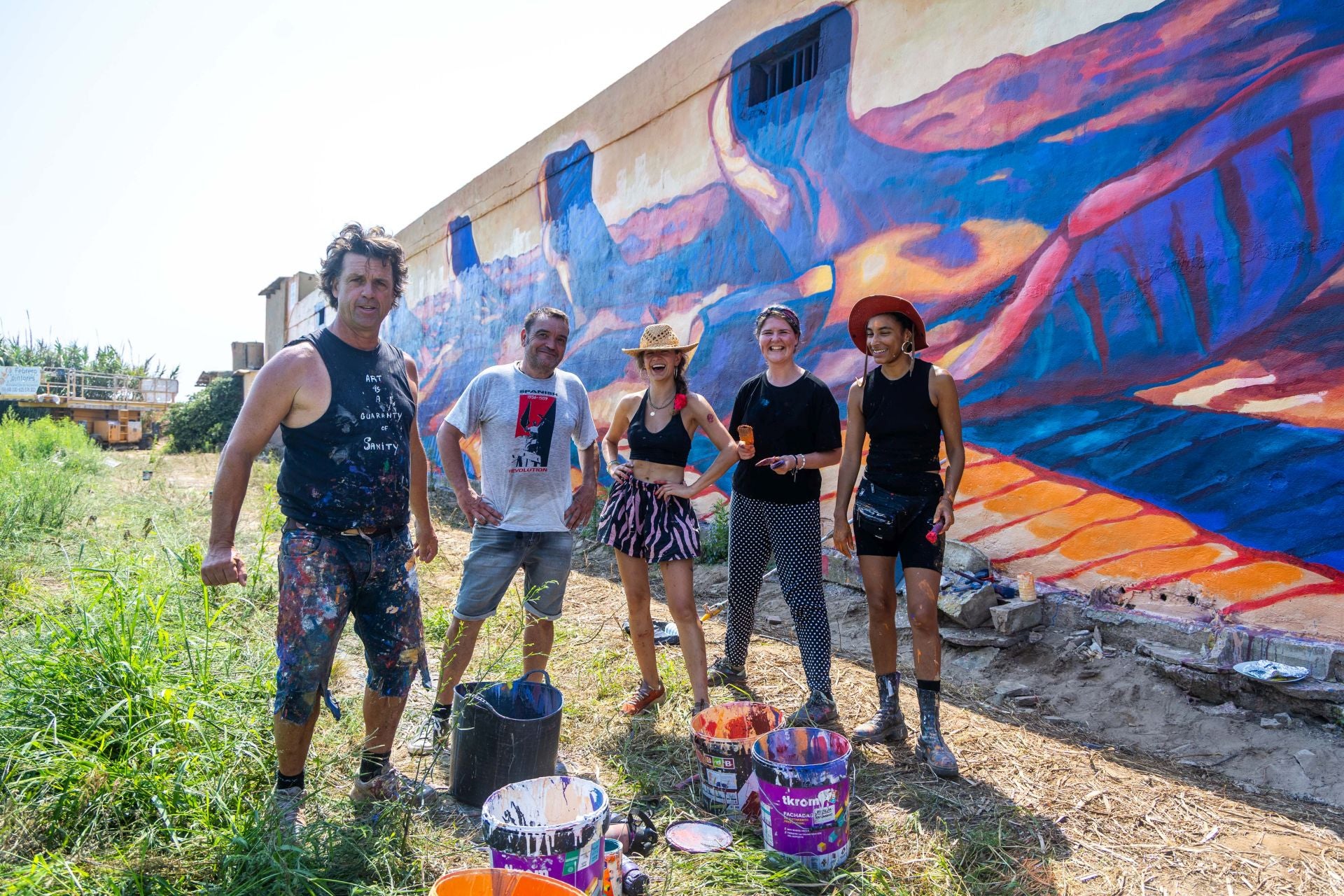 Fotos: Los murales son la nueva decoración de la Huerta de Valencia
