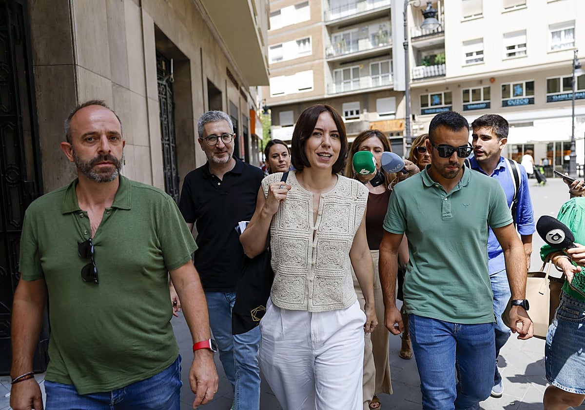 Diana Morant tras la reunión mantenida con la nueva comisionada del Gobierno