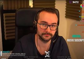 El Xokas, durante un directo en su canal de Twitch.