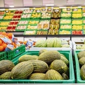 Melones de piel de sapo en un Mercadona.
