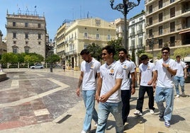 La plantilla llega a la Basílica
