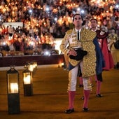 Un momento del paseíllo en la plaza de toros de Marbella.