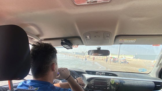 Servicio de Salvamento y Socorrismo de Alboraia, informando del cierre de la playa canina de Port Saplaya, este sábado.