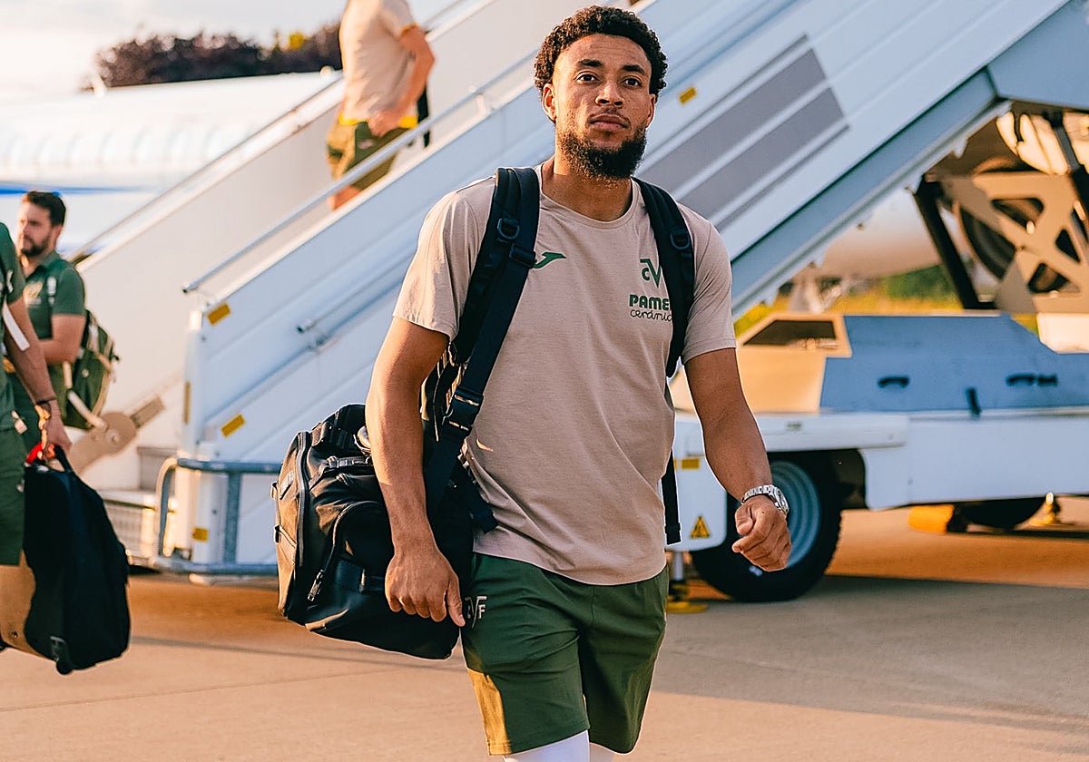 Arnaut Danjuma, con el Villarreal, durante esta pretemporada.